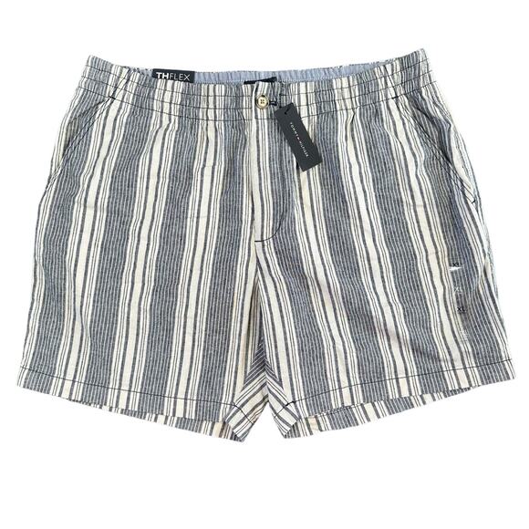 Tommy Hilfiger Men's Bold Stripe 7" Shorts Carbon Grey Blue Stripes Size XL $70 - Picture 2 of 6